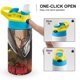 thumbnail image 4 of One-Punch Man Botella de Agua con Tapa Pop Top de Un Toque, Acero Inoxidable, a Prueba de Fugas, para Deportes, Botella Infantil azul 12 oz, 4 of 6