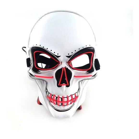 Máscara Tricolor Led De Calavera Brillante Con Luz Fría