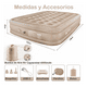 thumbnail image 3 of Colchon Inflable Bomba Recargable Cama 2 Plazas 45cm, 3 of 7