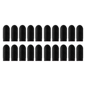 Magideal - 20 Piezas Gaming Finger Sleeves Antideslizante Operación Suave Seamless Gamer Thumb Protector Thumb Sleeves Estabilizador Para Juego De , Negro