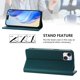 thumbnail image 3 of Funda Billetera con Soporte para iPhone 14 Plus Bloqueo RFID Plegable Verde oscuro, 3 of 6