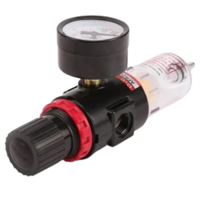 Erux - Filtro Y Regulador De Aire 1/4 Con Manómetro Compresor