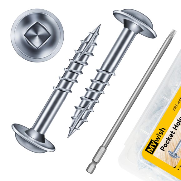 Tornillos de bolsillo MYWISH, 600 piezas, #8 x 32 mm con broca de 150 mm