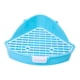 thumbnail image 1 of Caja de arena para conejos, animales pequeños, bandeja para orinar, jaula para conejos, entrenamiento para ir al baño, caja de arena de esquina para h azul, 1 of 5
