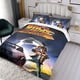 thumbnail image 3 of Regreso al Futuro Conjunto de sábanas temático, trío de piezas, cómodo y amigable con la piel, diseño único, regalo de decoración para el hogar para familiares, amigos y fans, 90 cm * 190 cm, 3 of 6
