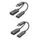 thumbnail image 3 of 2x Adaptador USB C OTG Con Cable Trenzado De Carga Rápida PD 60W Para Laptop Negro, 3 of 7