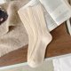 thumbnail image 1 of Xiao Hua Calcetines de Lana para Mujer, Adecuados para Botas de Senderismo, Tejido Cálido, Cómodos en Invierno, Calcetines de Media Longitud, Calcetines de Trabajo, Suaves y Cómodos. 1 Par, Blanco, 1 of 4