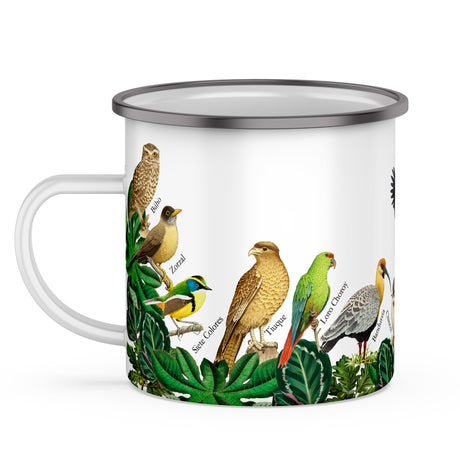 Andes1 - Tazón Enlozado Pájaros De Chile