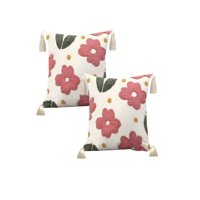 Genérico - Pack De 2 Fundas De Cojin Tufting 45X45 Cm Blanco 06