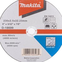 Disco De Corte Metal 9"" Makita D-18699 Gris