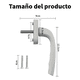 thumbnail image 2 of Manilla ventana aluminio y PVC 4 piezas, blanco y negro #1, 2 of 3