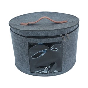 Bothyi - Caja De Almacenamiento Para Sombreros, Caja De Almacenamiento Apilable Para Sombreros, Para Armario, Ropa, Almacenamiento De Juguetes, Gris Grande