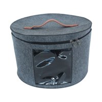 Bothyi - Caja De Almacenamiento Para Sombreros, Caja De Almacenamiento Apilable Para Sombreros, Para Armario, Ropa, Almacenamiento De Juguetes, Gris Grande