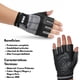 thumbnail image 3 of Guantes Fitness Cuero Spandex Drb Negro Pesas Y Gimnasio, 3 of 10