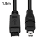 thumbnail image 2 of Cable de datos IEEE 1394 Firewire 800 a 400 Firewire Firewire 9 a 4 Cable 1394 1,8 metros negro, 2 of 8