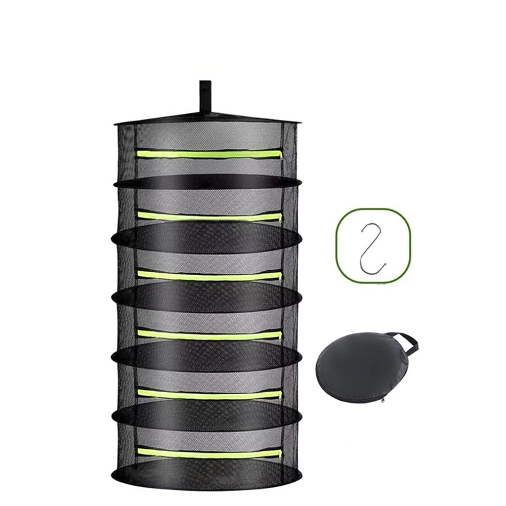 Xusx111 - Estante De Secado De Hierbas Para Semillas De 6 Niveles,red De Secado De Brotes De Flores,estante De Secador De Hierbas,secador De Planta Colgante De Malla De 6 Capas,té Colgante De Red Seca