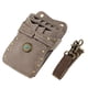 thumbnail image 4 of Cuero Peluquero Tijeras Tijeras Peines Clips Portaherramientas Bolsa Ri?onera Gris, 4 of 5
