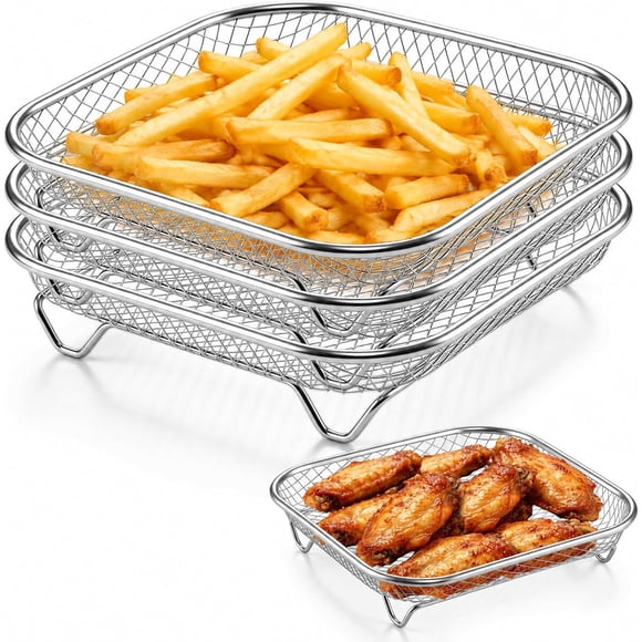 Rejillas para freidora de aire PP CHEF, 3 piezas, 7,72 pulgadas, 48 qt