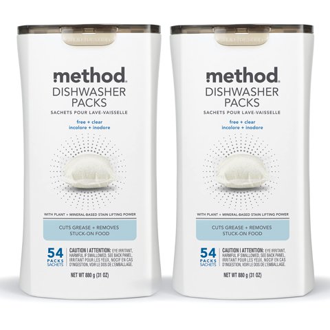 Paquetes De Detergente Para Lavavajillas Method, Sin