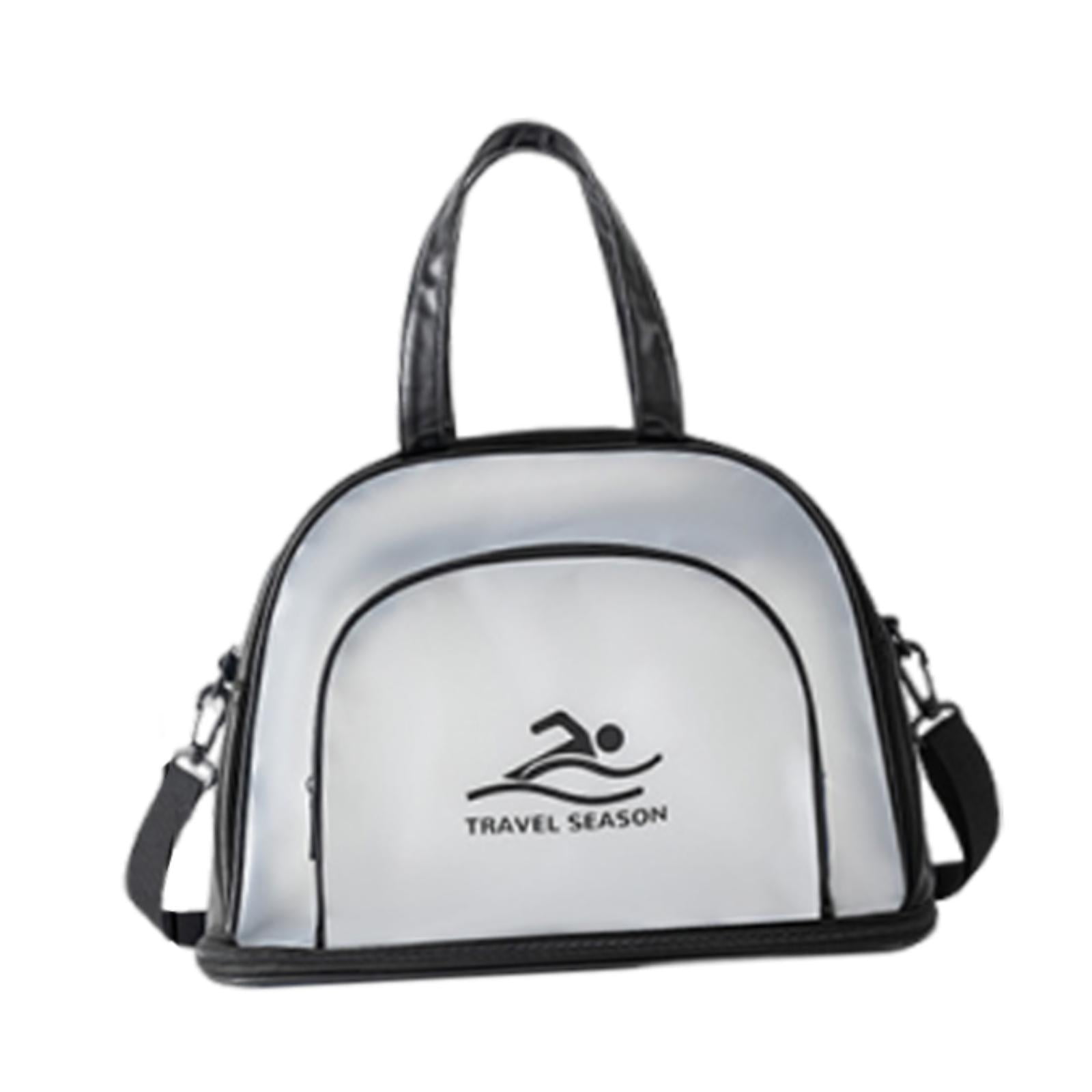 Ioensy - Bolsa De Playa Para Natación, Ligera, Reutilizable, Para Gimnasio Al Aire Libre, Verano, Color Negro