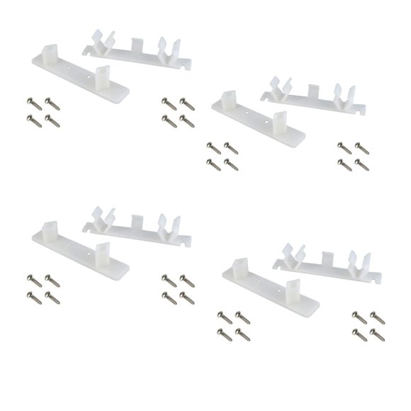 2 juegos de clips para frentes falsos de gabinete con tornillos e instrucciones - Tenn-Tex Clips par