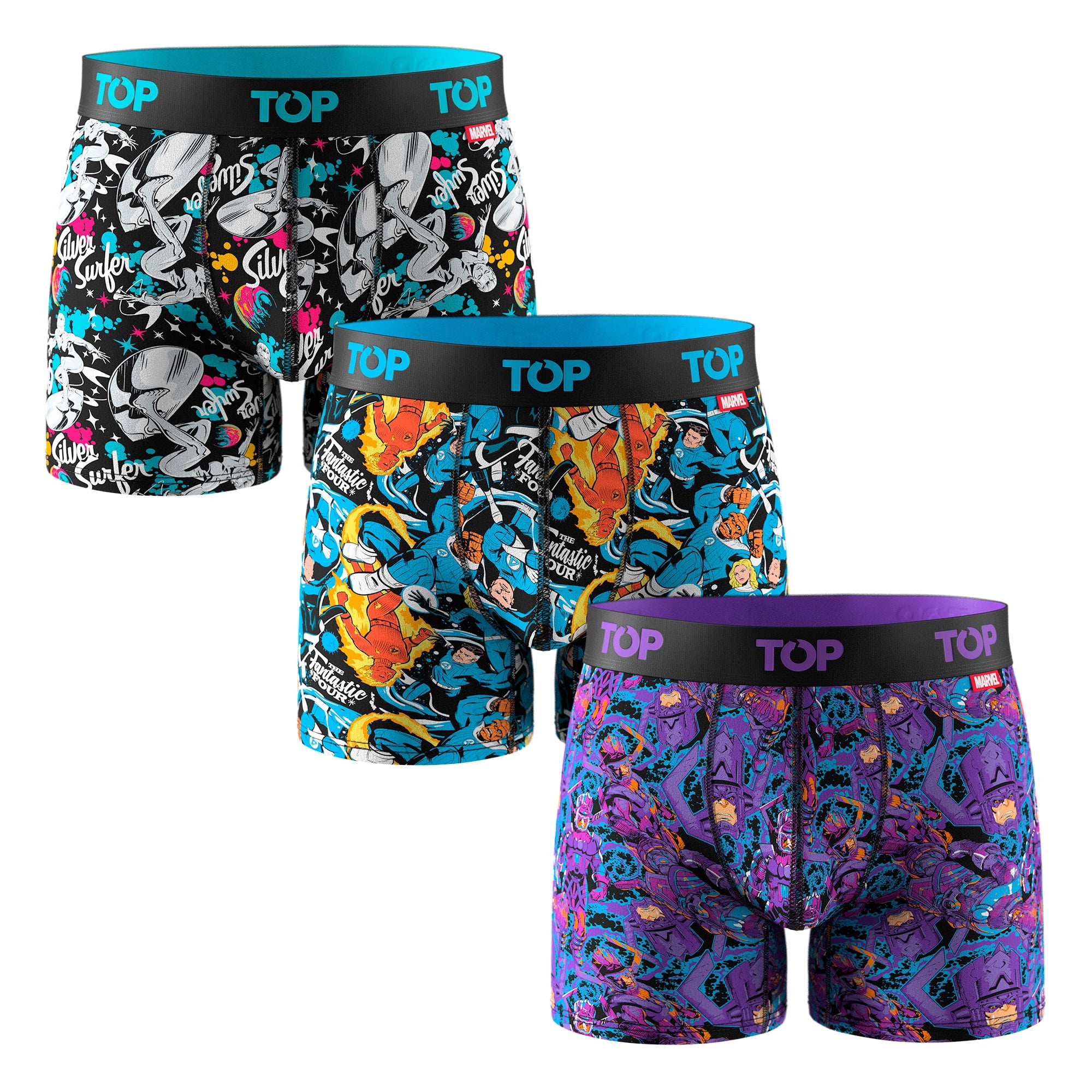 Bóxer Medio Algodón Pack 3 Marvel C19 Top