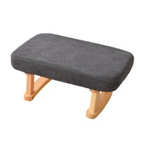 Bothyi - Taburete De Té Para Sofá, Taburete Rectangular Otomano Para Guardería, Entrada, Sala De Estar, Color Negro