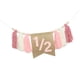 thumbnail image 3 of Banner de Medio Año Medio Año Cumpleaños Decoración Borlas Madera Tela para Fiesta Fotografía Bebés Niños Aplicable a Celebración de Cumpleaños Baby Rosa, 3 of 5