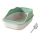 thumbnail image 1 of Caja De Arena Para Gatos De Fácil Limpieza Con Pala, Bandeja De Arena Para Gatos Semicerrada Y Abierta, Color Verde, 1 of 5