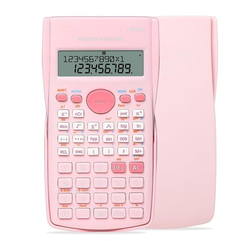 Calculadora Científica Niodel 240 Con Funciones Para Estudiantes, Color Rosa