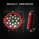 thumbnail image 4 of Paquete de 2 cápsulas de luz LED ELELION, 7 pulgadas, 51 W, punto redondo rojo, 4 of 6