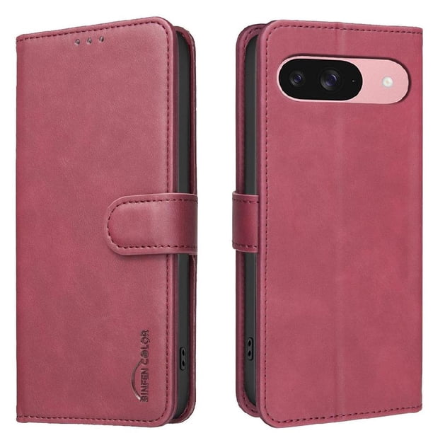 Funda Billetera para Google Pixel 10 Pro 5G Protección RFID y Soporte Ajustable Rojo