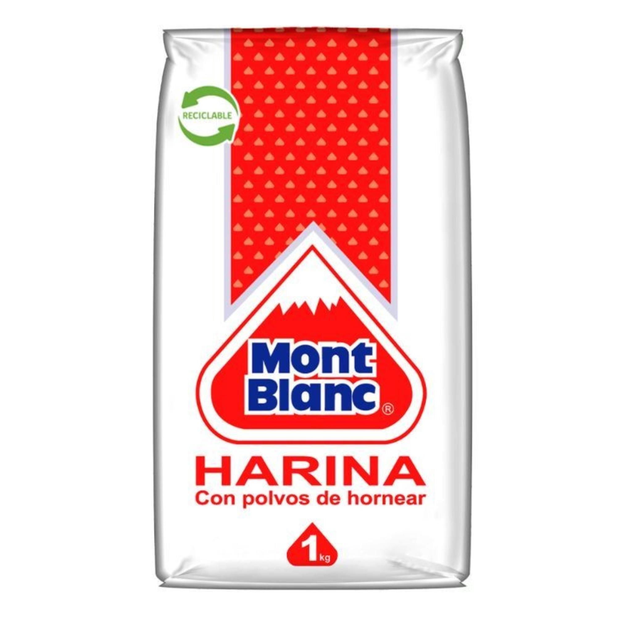 Harina Con Polvos De Hornear Bolsa 1 Kg Mont Blanc