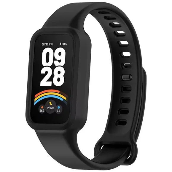 Correa Silicona Para Xiaomi Smart Band 9 Active Negro