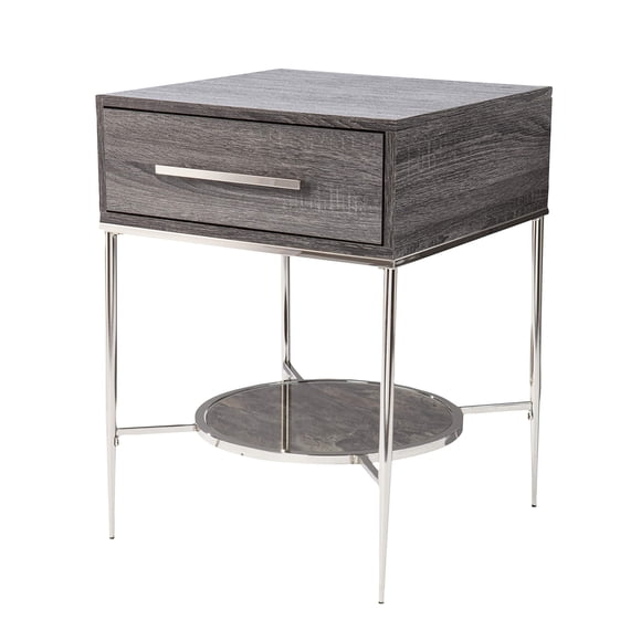 Buró SEI Furniture Waltenson con almacenamiento, vidrio negro