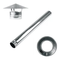 Citotools - Kit Ducto Tubo Galvanizado 4.1/2 + Gorro + Anillo Fegalv