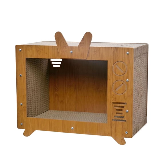 Aspecto de TV, Rascador para Gatos, Medida de La Casa, 17x9x13,4 Pulgadas, Lugar para Usar, Resistente, Resistente, Protección de Muebles, Material Re