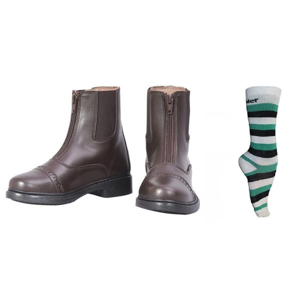 BOTA TuffRider Infantil con Cremallera Frontal Color Moka - 11