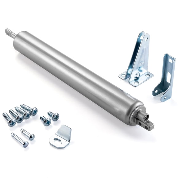 Cierrapuertas neumático Ideal Security de 23 cm, color plata