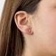 thumbnail image 3 of Aro de Media Luna con Circones Transparentes de Plata 925 enchapados en Oro 18k, 3 of 3