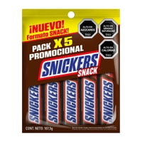 Barra De Caramelo Snack Pack 5 Un 107.5 G Snickers
