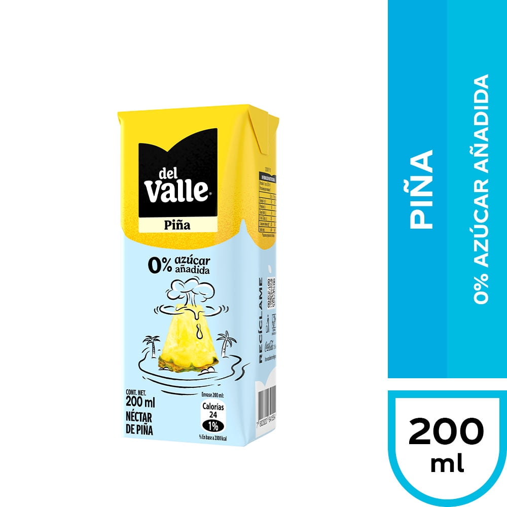 Néctar Piña 0% Azúcar Añadida Caja 200 ml Del Valle