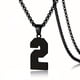 thumbnail image 1 of 1pc Stylish Stainless Steel Men's Athletes Number Pendant Necklace - Perfect for Baseball, Basketball, and Football Teams - Long Chain Necklace with Sports Number - Ideal Gift for Boys, 1 of 5