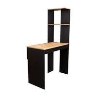 Fmfurniture - Escritorio Biblioteca Cafe Claro Y Negro