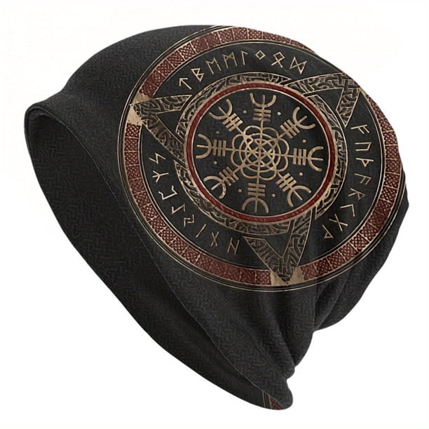 FENRIR LOKI'S SON Wolf Romantic Viking Thin Skullies Beanies - Windproof Double Layer Hat for Men and Women