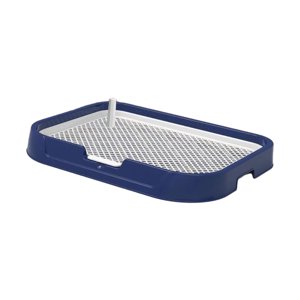 Ioensy - Inodoro Para Perros Interior Con Entrada Superior Abierta, Bandeja Para Arena Para Perros, Orinal Para Perros De Interior, Almohadillas Para Tren, Color Azul Marino