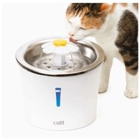 Bebedero De Agua Flower Fountain 3 Litros Acero Inoxidable Gato Catit