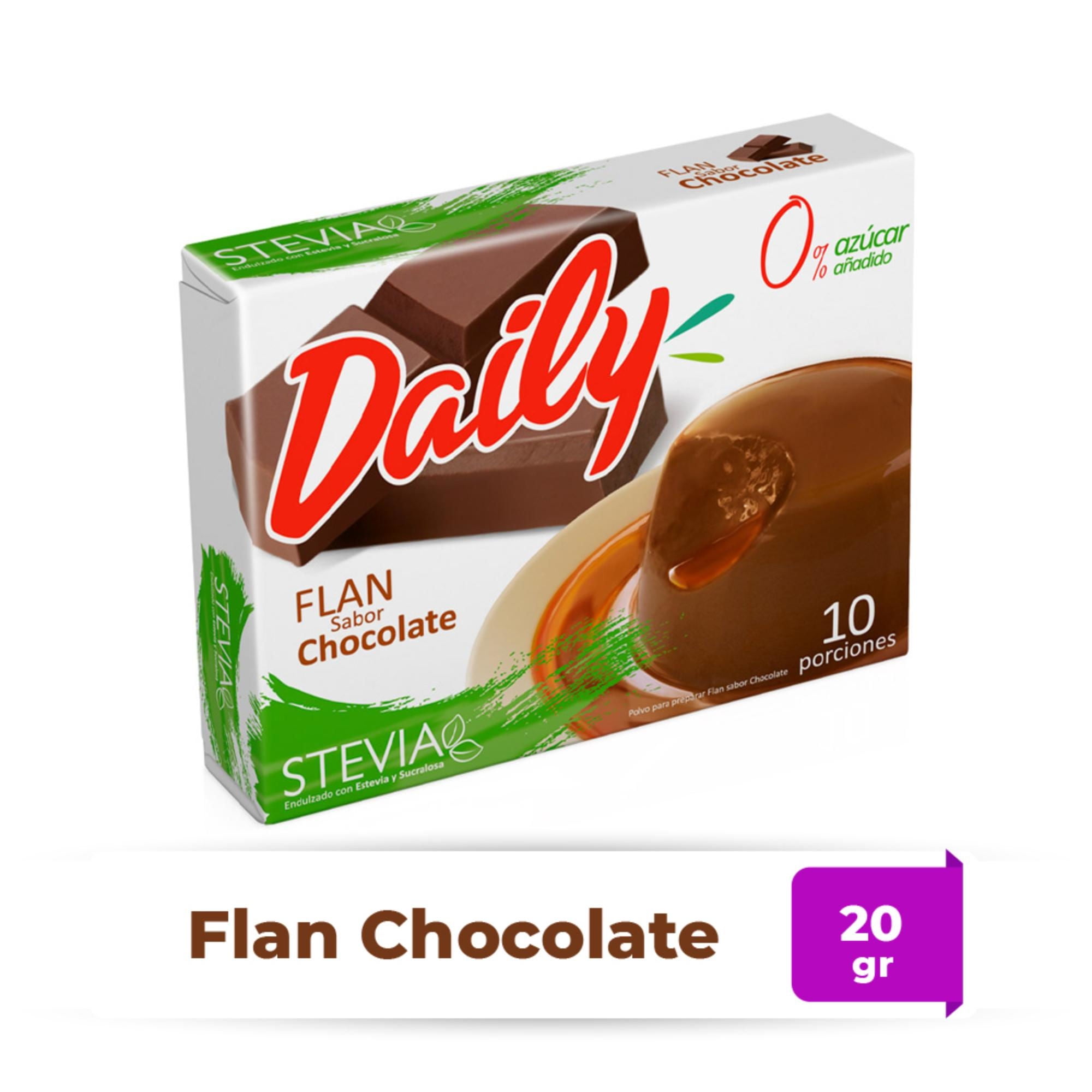 Flan Diet Sabor Chocolate Caja 20 GR Daily