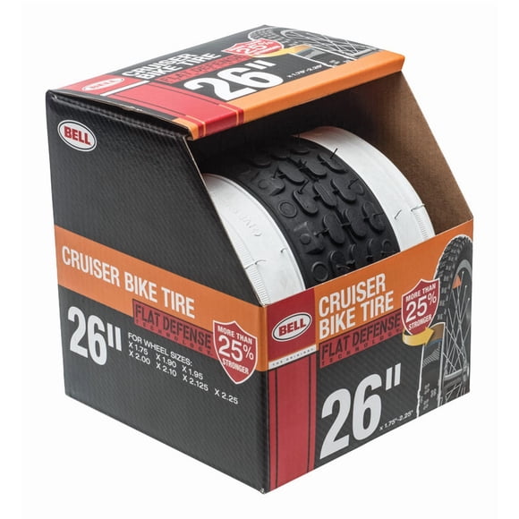 Neumáticos para bicicleta Bell Sports Rubber, 26 pulgadas, 1 paquete (paquete de 2)