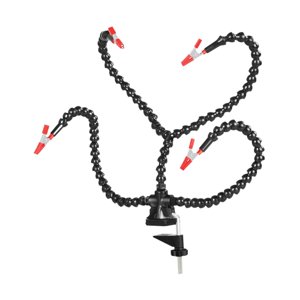 Magideal - Estación De Soldadura De Tercera Mano, Brazos Flexibles, Clips De Abrazadera Para Joyería, Modelo De Avión, Reparación, Hobby, Taller De Artesanía Cuatro Brazos